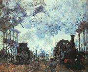 Claude Monet Arrival at St Lazare Station china oil painting reproduction